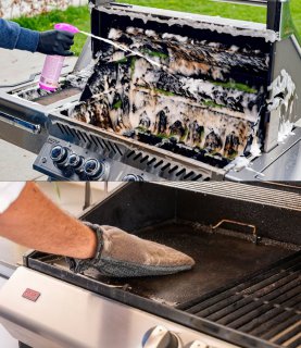 Wprowadzenie Każdy miłośnik grillowania wie, że zadbany grill to klucz do udanych spotkań przy ruszcie. Tłuszcz, przypalone resztki jedzenia i osady mogą sprawić, że grill straci swój blask i funkcjonalność. Na szczęście istnieją skuteczne sposoby, by go odświeżyć! W tym artykule przedstawiamy sprawdzone metody czyszczenia i konserwacji grilla, dzięki którym będzie wyglądał i działał jak nowy.  Składniki: (do naturalnych metod czyszczenia)  Soda oczyszczona Ocet biały Sok z cytryny Woda utleniona Płyn do mycia naczyń Ciepła woda Szczotka do grilla lub gąbka Ściereczki z mikrofibry Folia aluminiowa Sposób przyrządzenia (Czyszczenie Grilla) Przygotowanie grilla:  Upewnij się, że grill jest zimny i odłączony od źródła gazu (jeśli to grill gazowy).  zobacz więcej na następnej stronie Reklama