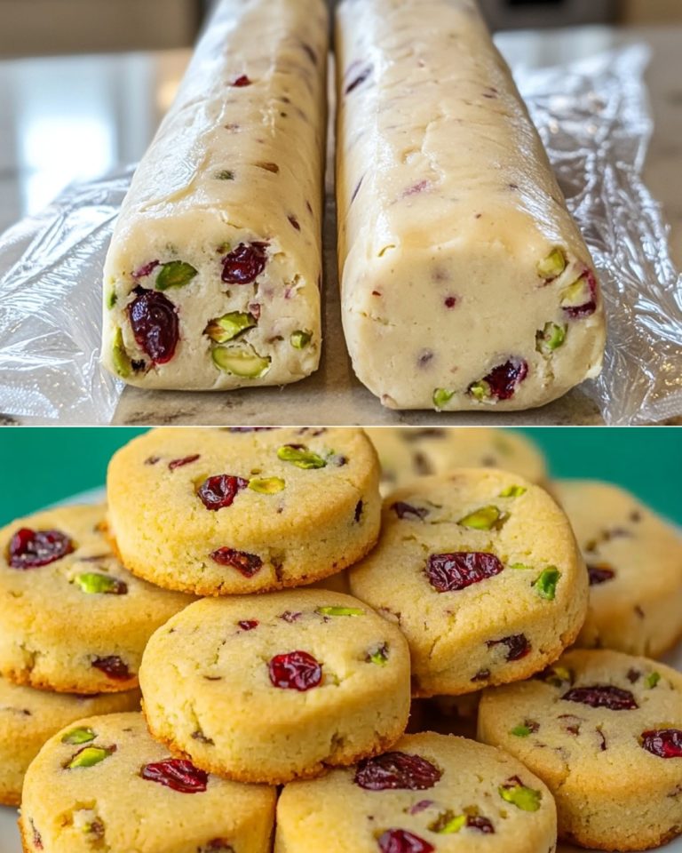Ciasteczka kruche z żurawiną i pistacjami