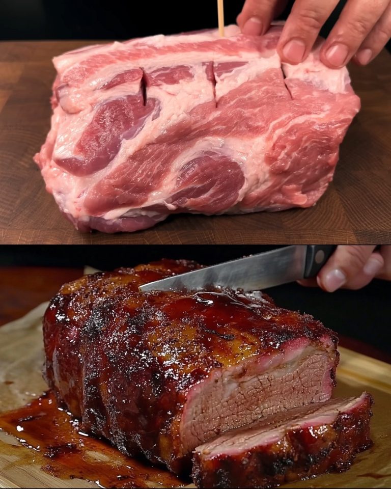 Pieczona karkówka wieprzowa z sałatką ziemniaczaną i kapustą
