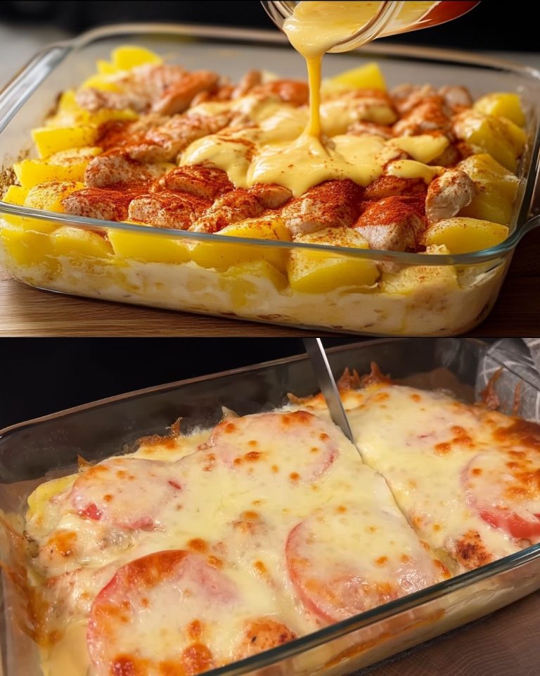 Smażony filet z kurczaka z sałatką ziemniaczano-warzywną