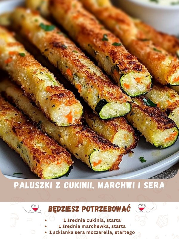 PALUSZKI Z CUKINII, MARCHWI I SERA  Zdrowa przekąska pełna warzyw i białka
