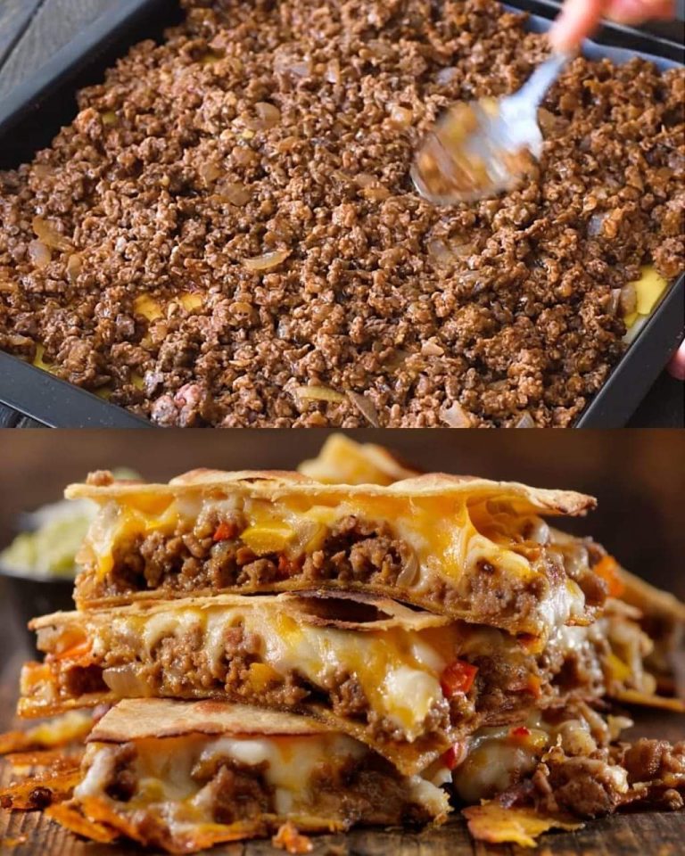 Quesadilla z cheeseburgerem na patelni