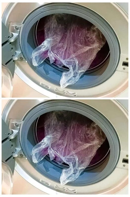 Włóż 1 plastikową torbę do pralki: co stanie się z praniem po 30 minutach?