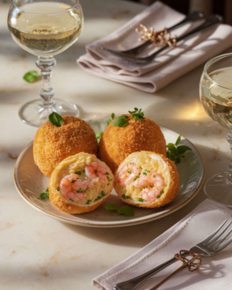 Arancini z krewetkami: chrupiąca i kremowa przystawka