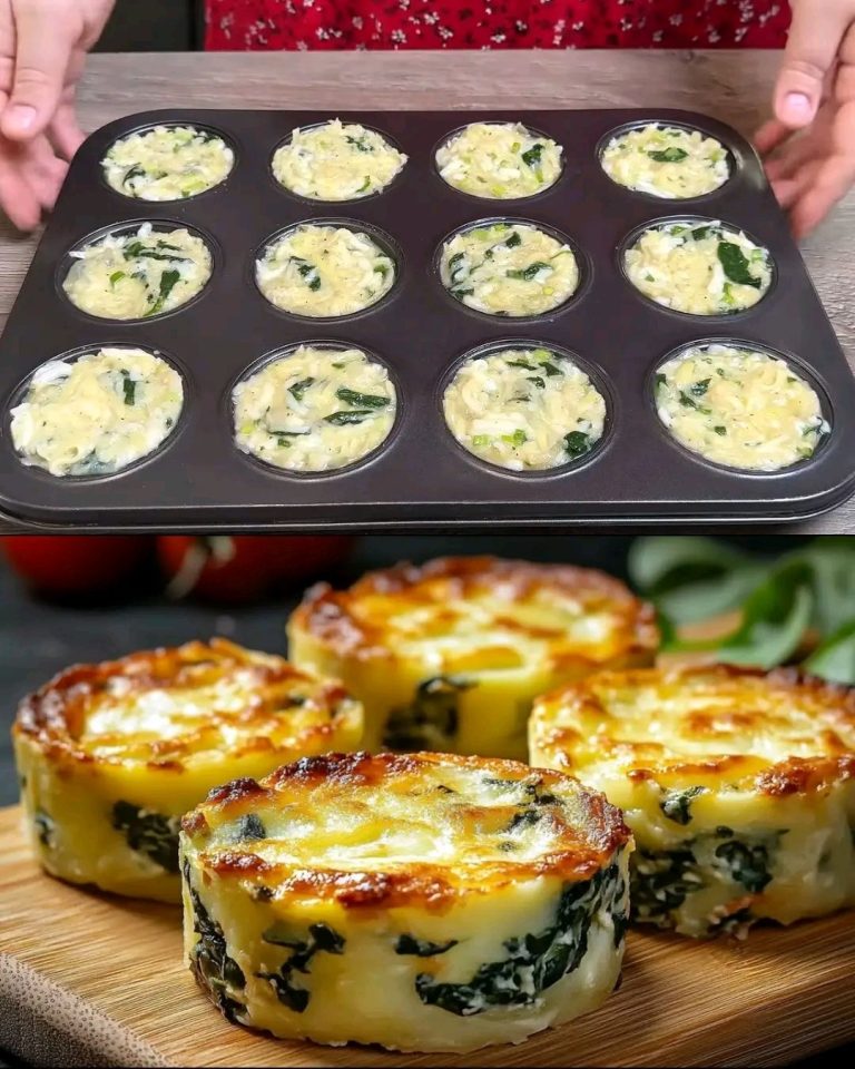 Łatwe i niesamowicie pyszne muffinki ziemniaczano-szpinakowe!
