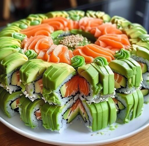 Ciasto sushi z awokado