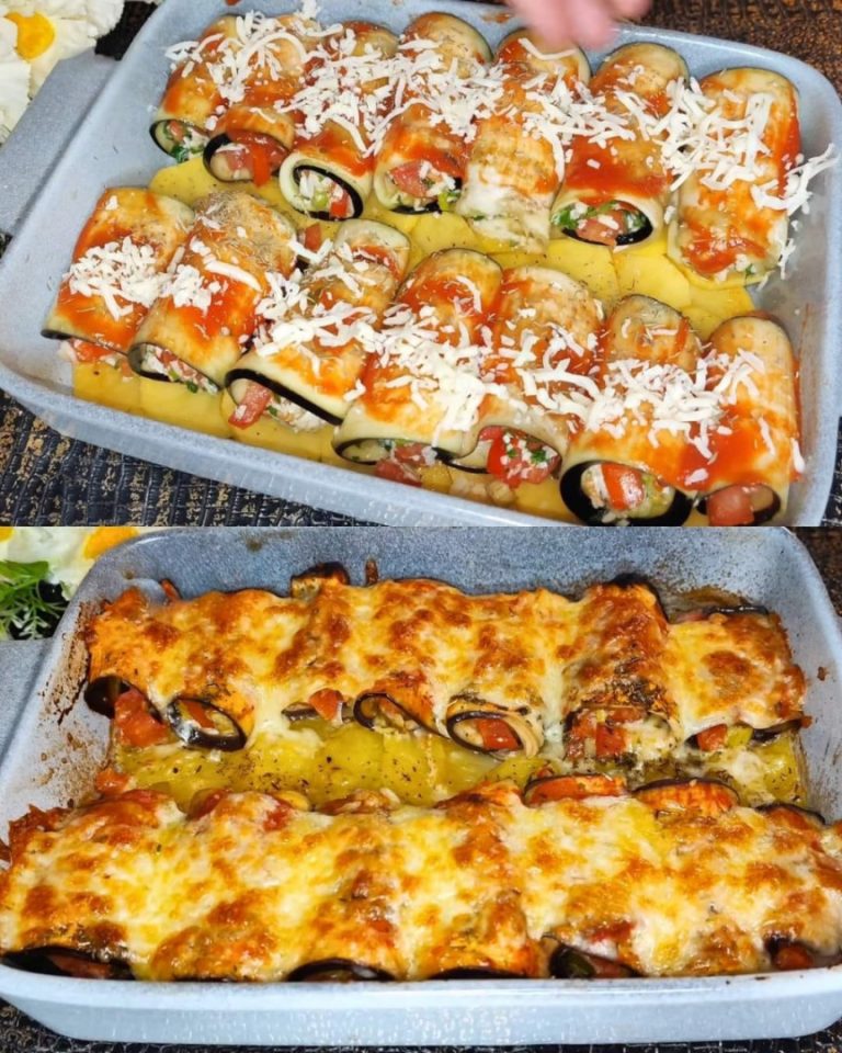Pieczone bakłażany z ziemniakami są niesamowicie pyszne! Mogłabym jeść te bakłażany codziennie