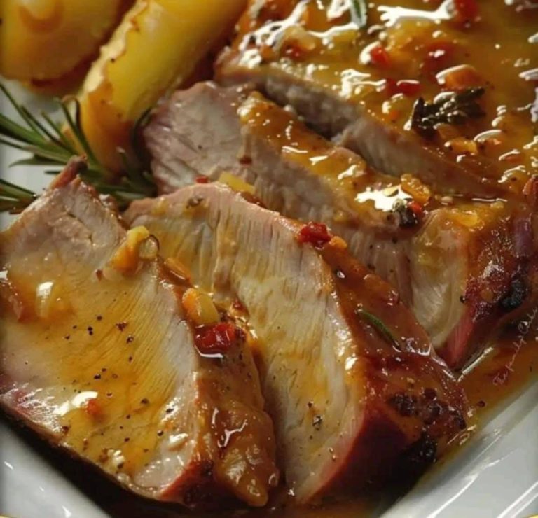 POLĘDWICA WIEPRZOWA W SOSIE.