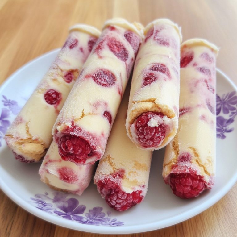 Lody jogurtowe z malinami