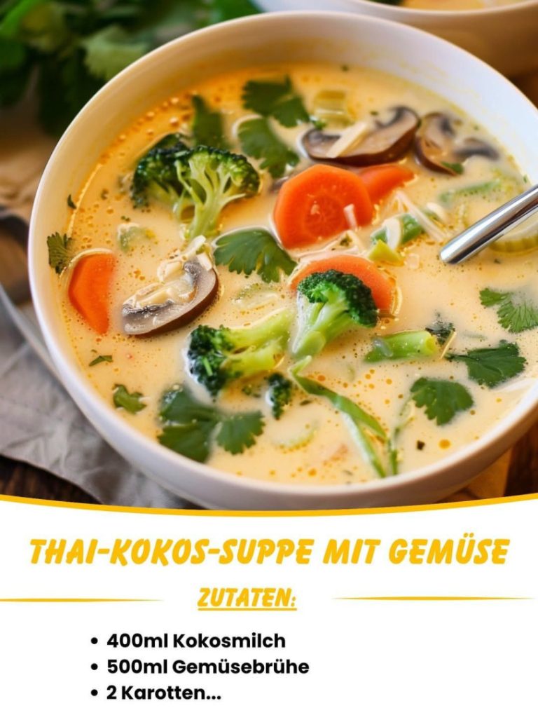 Thai-Kokos-Suppe mit Gemüse – exotisch, cremig, unwiderstehlich!