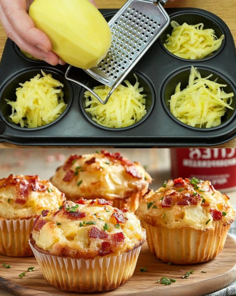 Muffinki ziemniaczane, bekonowe i serowe