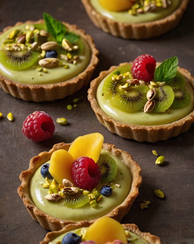 Tartaletki z kremem pistacjowym i owocami