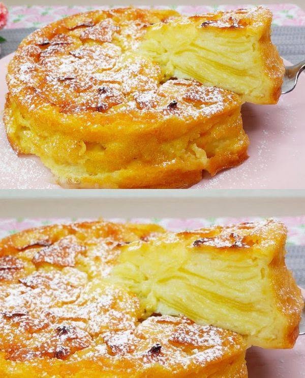 Więcej jabłek niż ciasta. Super kremowy placek jabłkowy! Ciasto w kilka minut