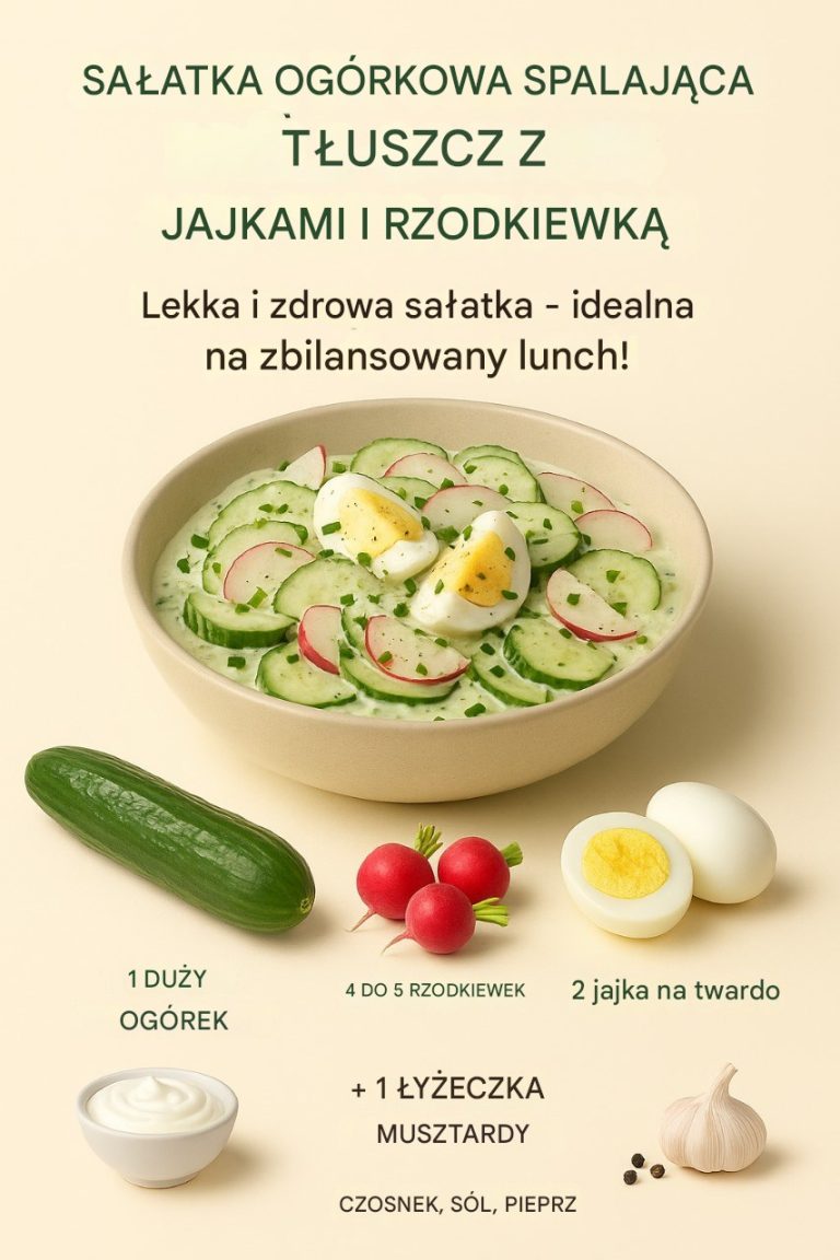Sałatka Ogórkowa Spalająca Tłuszcz z Jajkiem i Rzodkiewką – Lekki, Odżywczy Przekąsek
