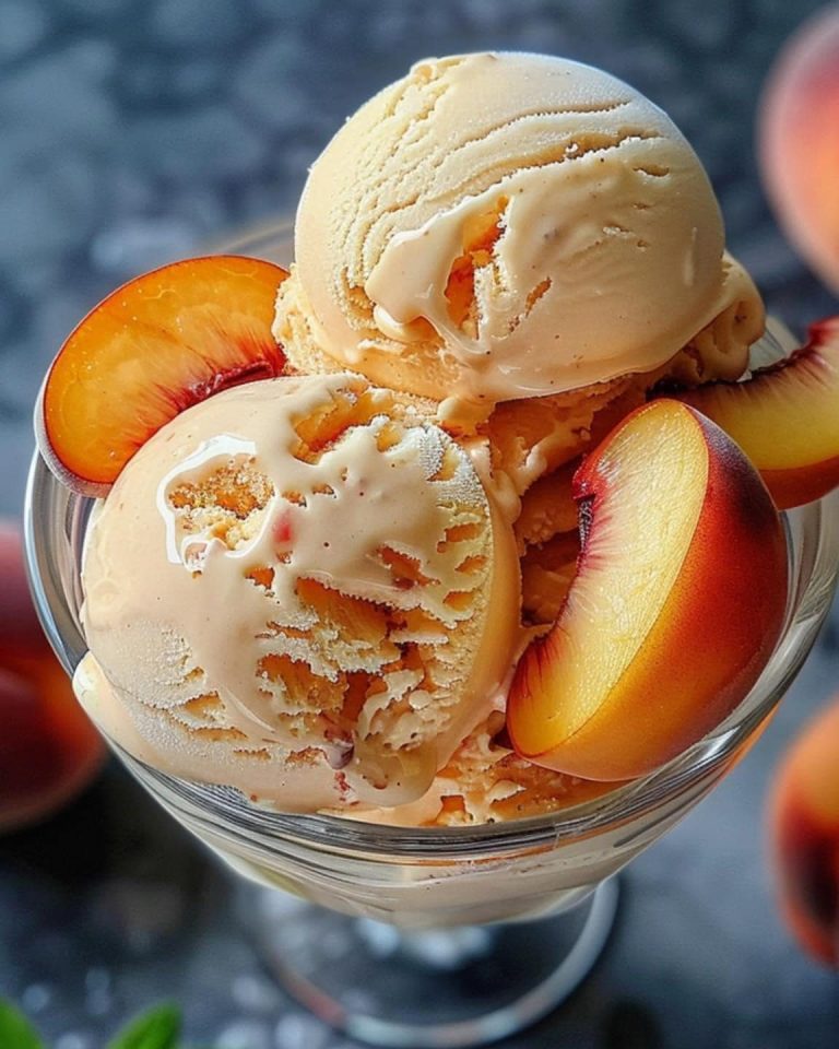 domowe lody brzoskwiniowe