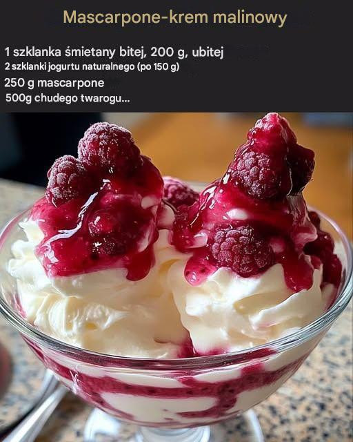 Mascarpone-krem malinowy