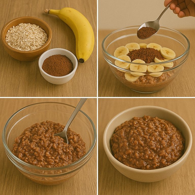 Ciesz się bezgrzeszną przyjemnością dzięki owsiance bez cukru z bananem i kakao