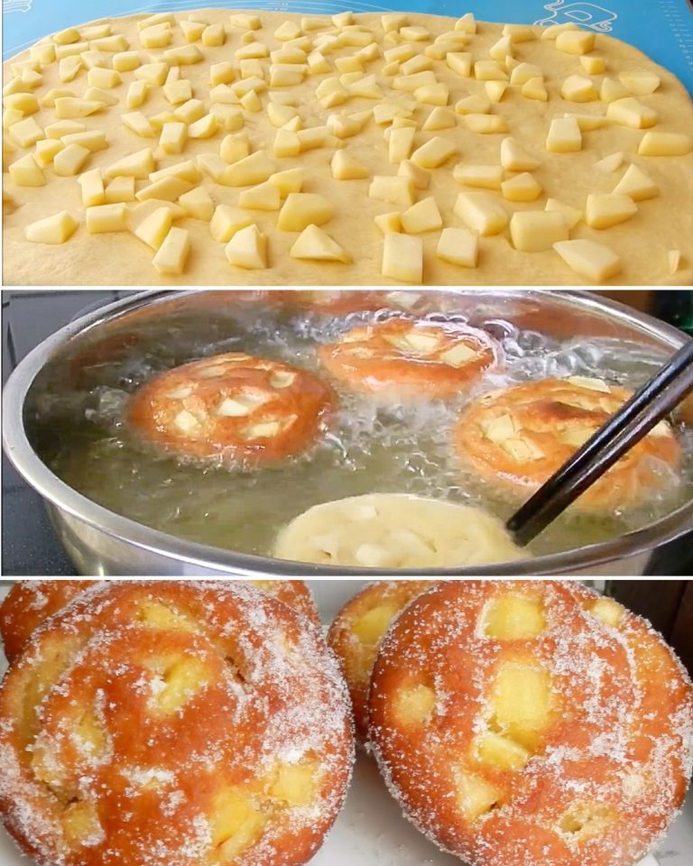 Miękkie pączki jabłkowe: piękny, prosty i pyszny deser