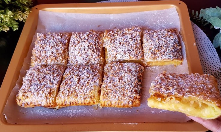 Ciasto francuskie zachwyca kremem jabłkowym