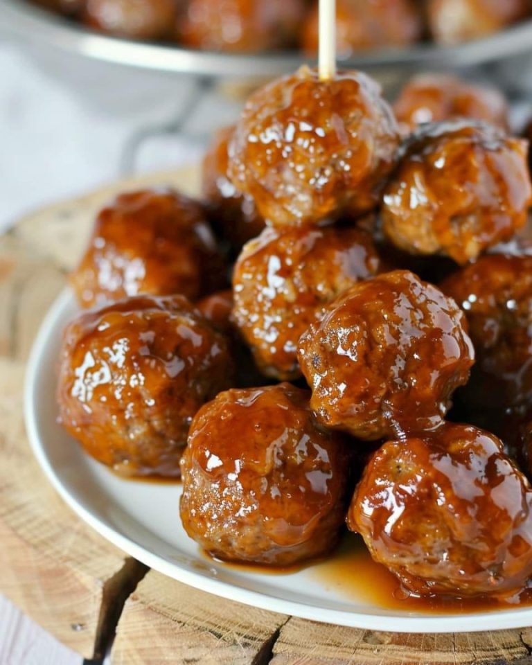 Boulettes de Viande Hawaïennes Teriyaki Douces à la Mijoteuse