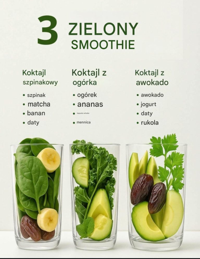 3 Zielone Smoothie – Zdrowe i Pyszne Koktajle na Codzień