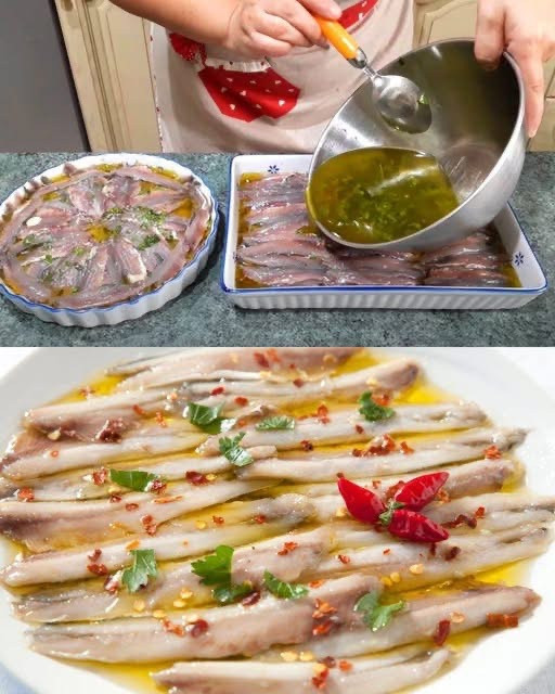 Domowe marynowane anchois