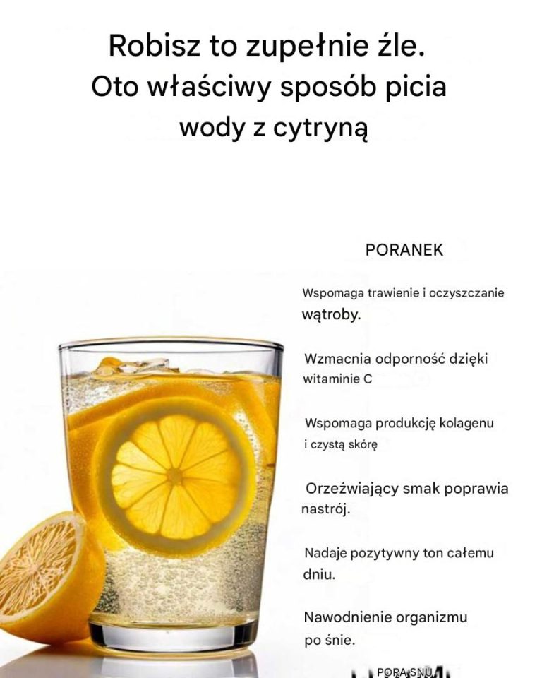 Robisz to zupełnie źle. Oto właściwy sposób picia wody z cytryną