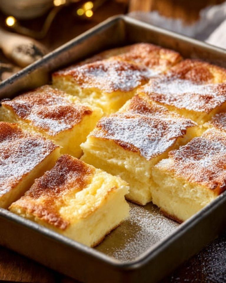 🧁 Ciasto twarogowe pieczone na blasze z budyniem waniliowym – tak smakuje dzieciństwo