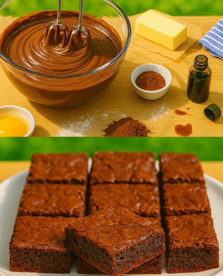🍫 Nieziemski przepis na fudgy brownie z jedną miską – najszybszy i najbardziej kuszący! 🍫