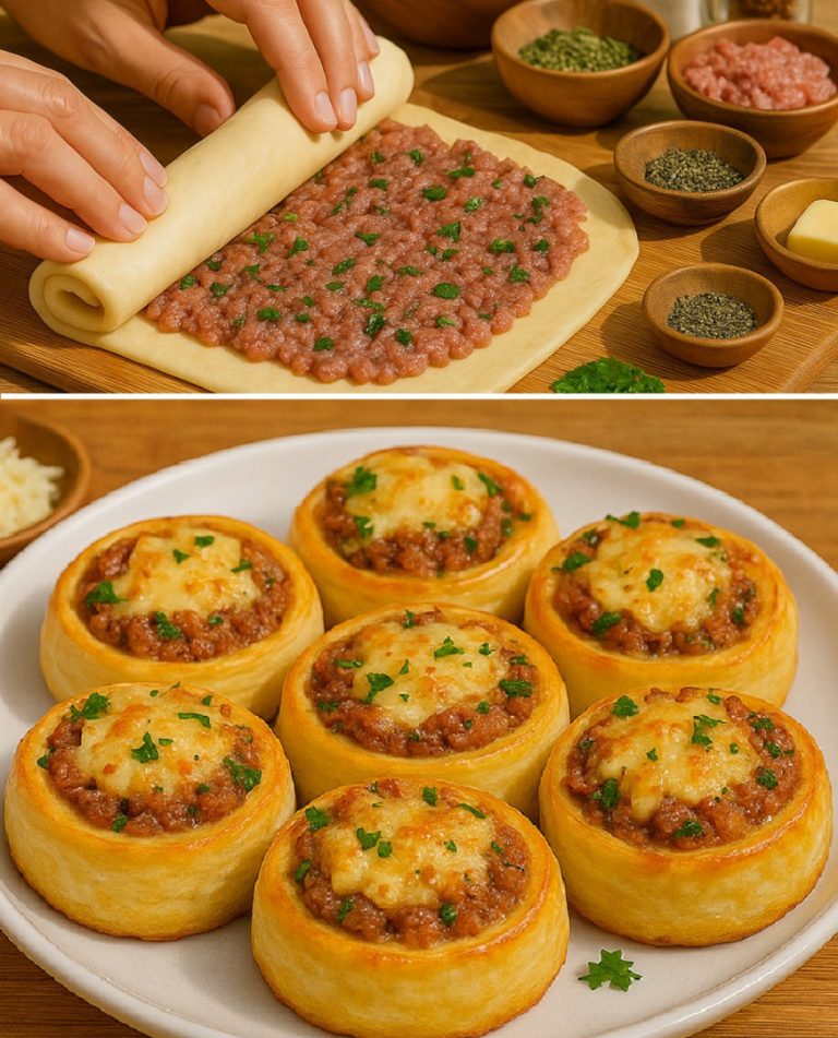 Ekskluzywny przepis na najwyższej jakości, aromatyczne bułeczki z mięsem i serem — smak, który oczaruje każdego! 🍽️✨