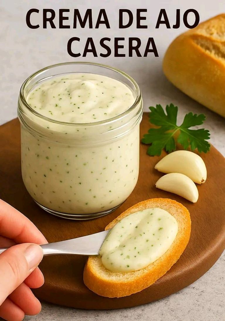 CREMA DE AJO CASERA Y CREMOSA