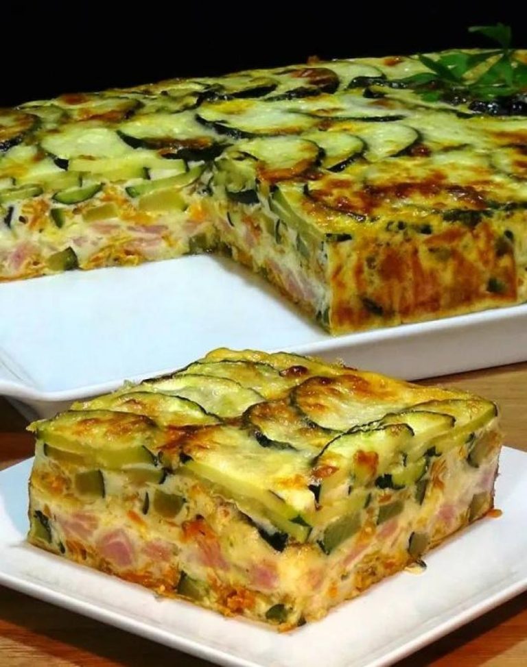 Pastel de calabacín y otros ingredientes. loli domínguez