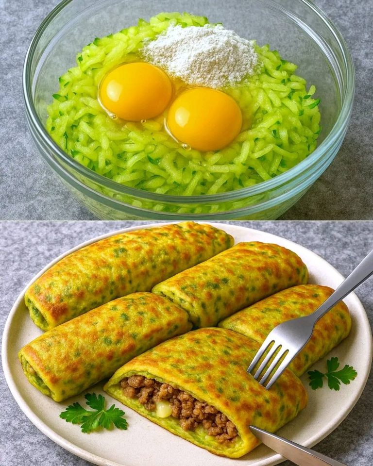Guárdala, porque esta receta te va a salvar Panqueques saludables rellenas con Carne molida y mozzarella ¡siempre quedan increíbles!