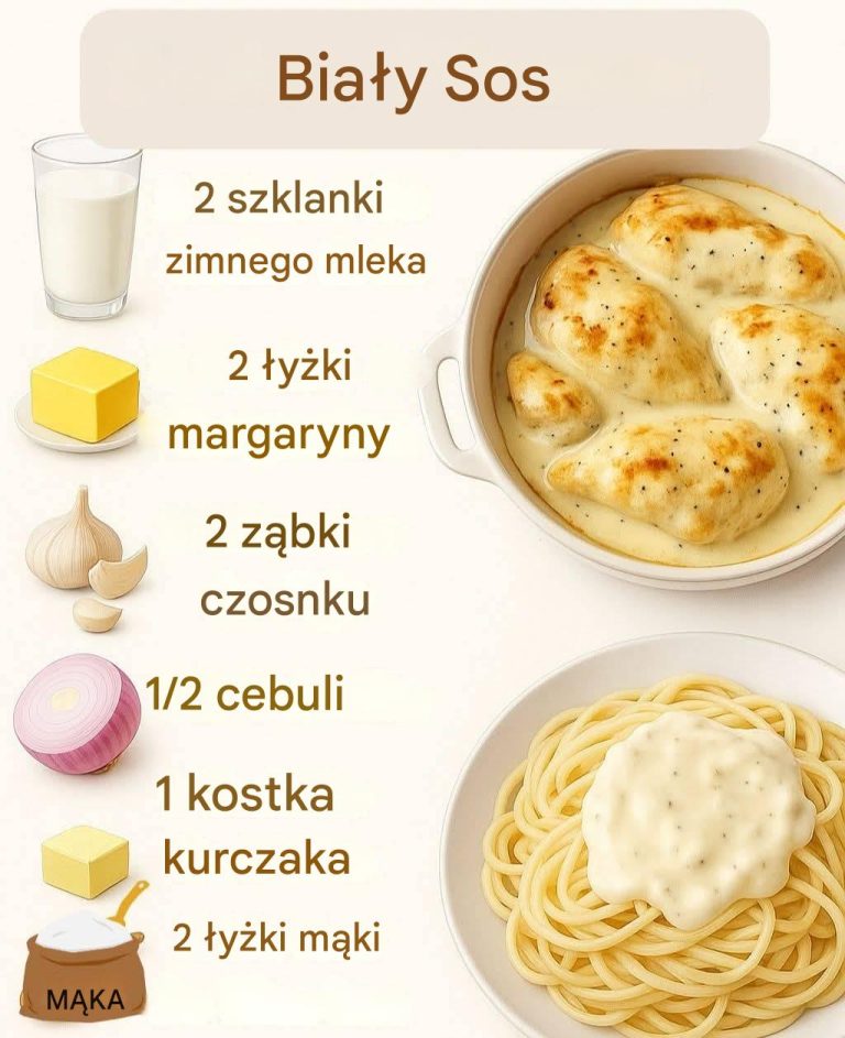 Kremowy biały sos, łatwy w przygotowaniu i pasujący do wszystkiego: