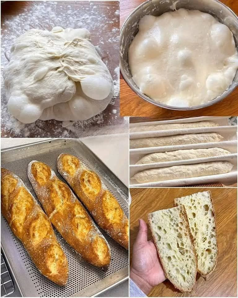 Bagietka wolno fermentująca, jak w piekarni