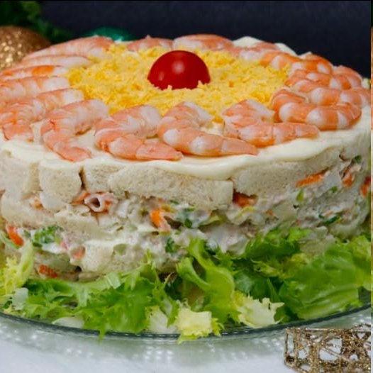 Pastel de Langostinos con Pan de Molde