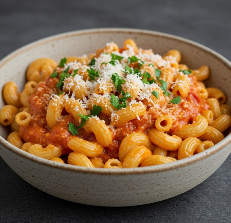 Receta de Macarrones con Queso y Salsa de Tomate