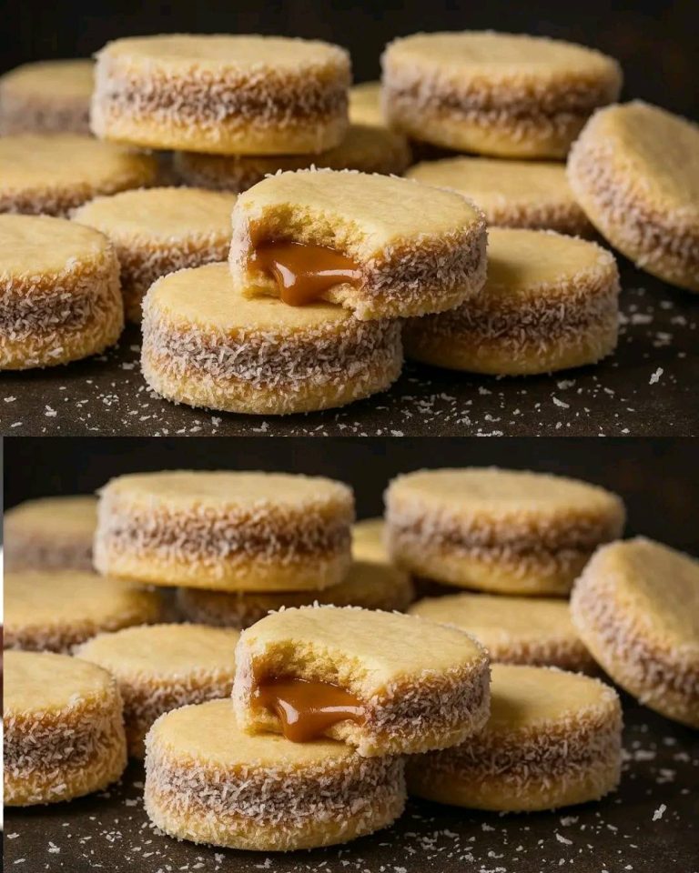 Galletas rellenas con leche condensada y coco