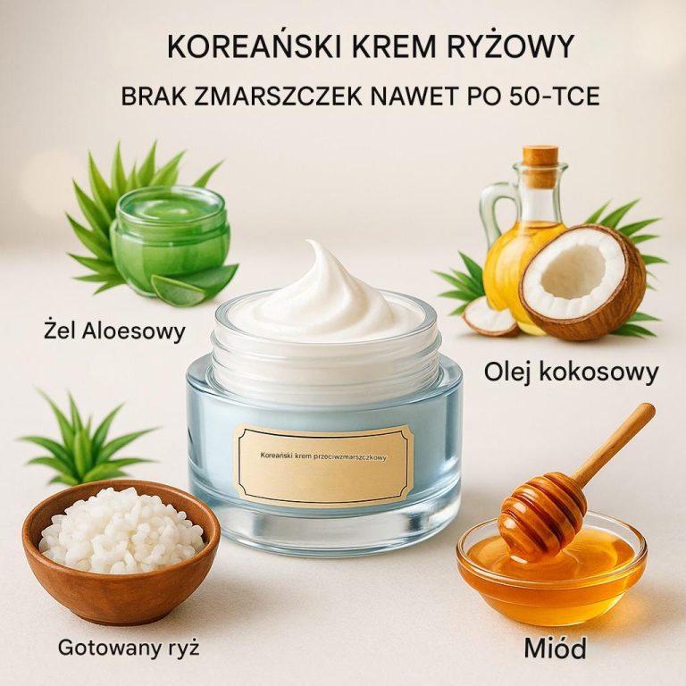 domowy krem ryżowy sprawi, że Twoja skóra będzie gładka, jędrna i bez zmarszczek – nawet po 50-tce!
