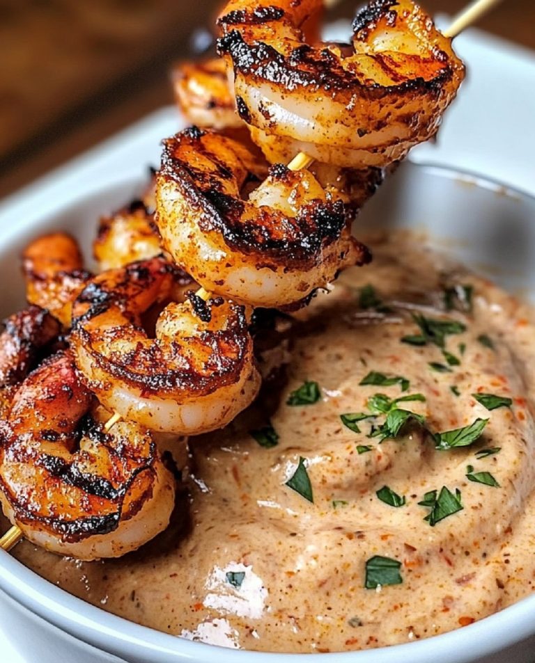 Szaszłyki z krewetkami cajun i pikantnym sosem remoulade – Idealne na letnie grillowanie