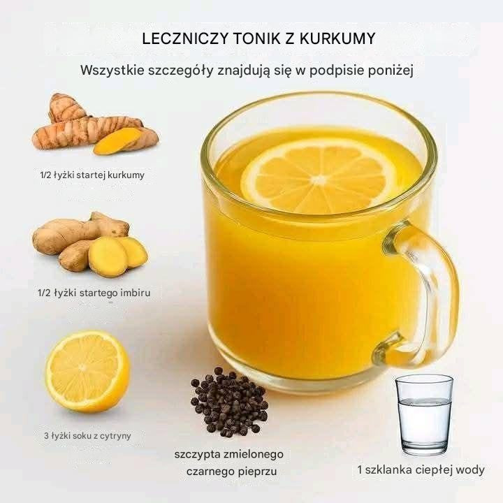Przepis na tonik leczniczy z kurkumą: