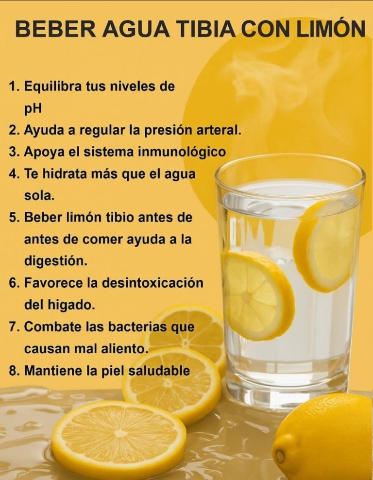 Beneficios de beber agua tibia con limón cada día
