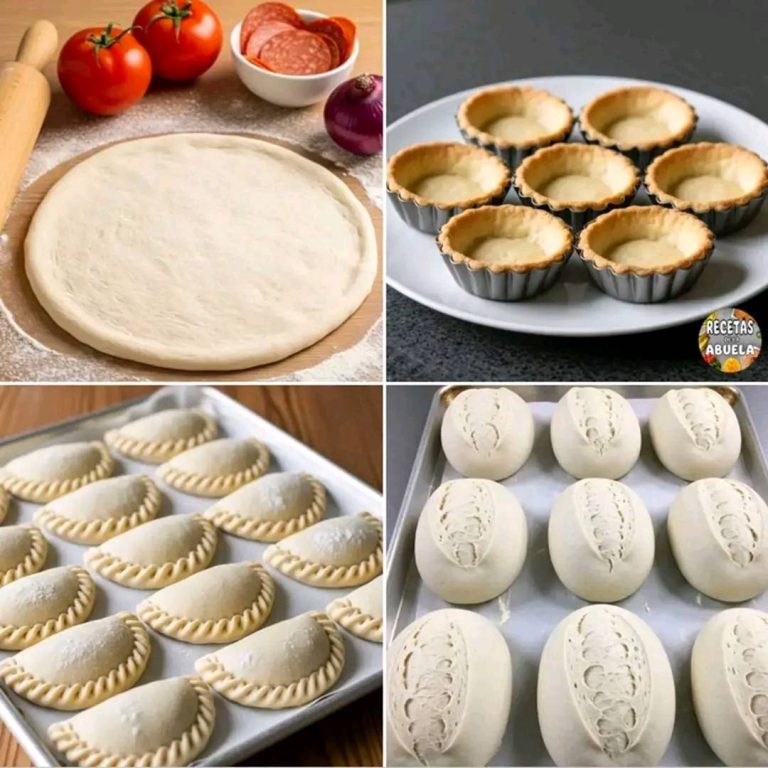 4 INCREIBLES RECETAS DE MASAS FACILES