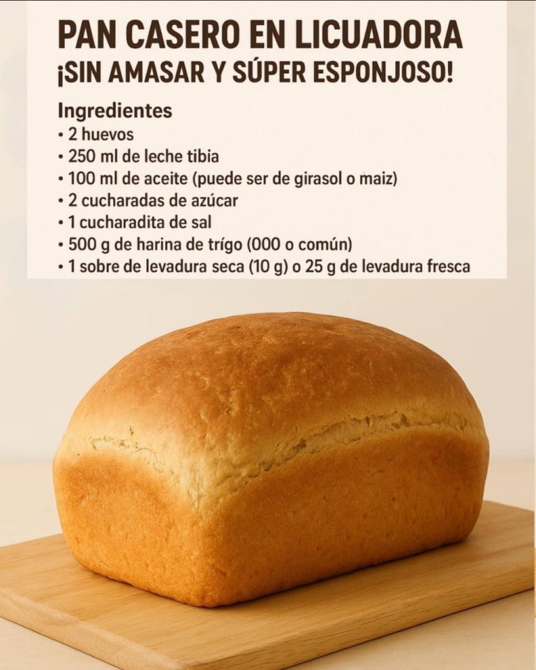 Pan Casero en Licuadora – ¡Sin Amasar y Súper Esponjoso!