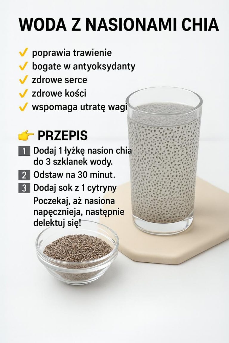 Woda z nasionami chia
