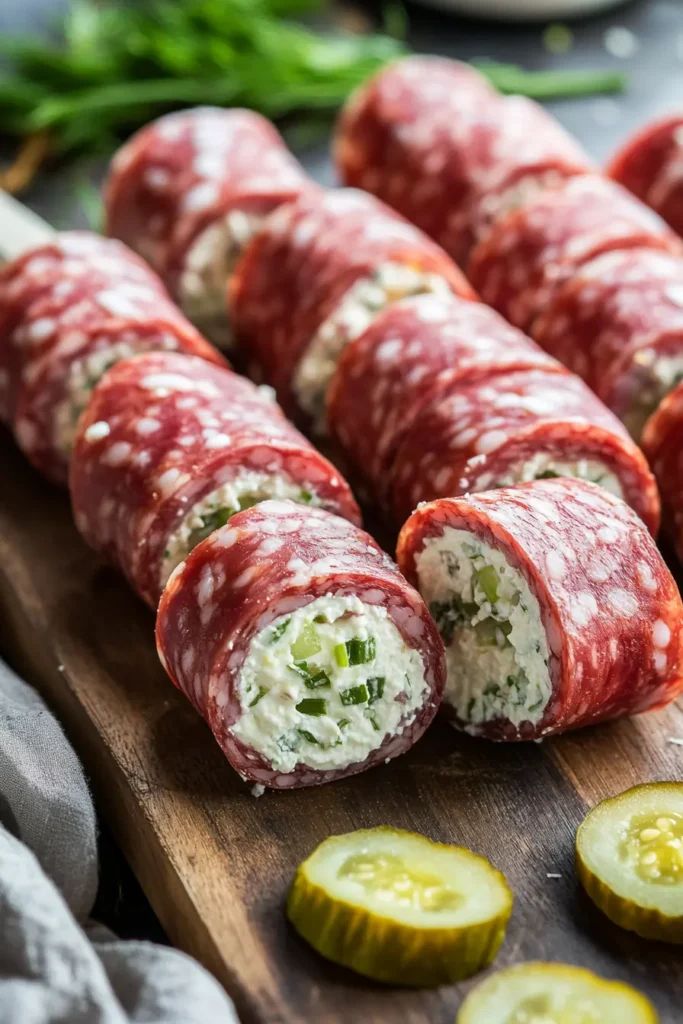 Nieodparte keto rolki salami jako łatwa przekąska