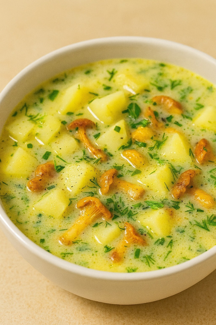 Aromatyczna zupa kurkowa