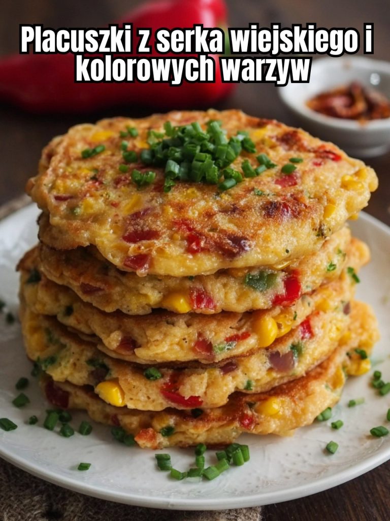 Placuszki z serka wiejskiego i warzywami – miękkie, kolorowe i pełne smaku