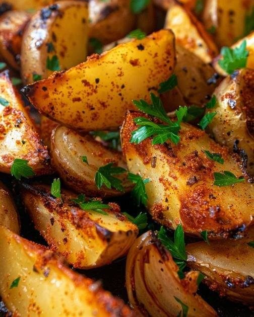 Smażone ziemniaki i cebula
