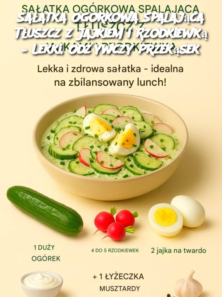 Sałatka Ogórkowa Spalająca Tłuszcz z Jajkiem i Rzodkiewką – Lekki, Odżywczy Przekąsek